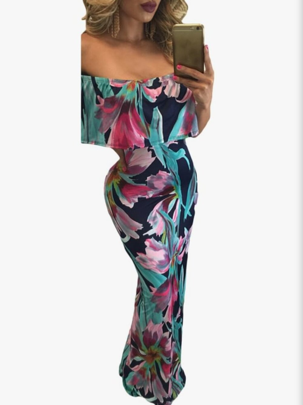 Floral Maxi dress size medium